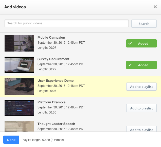 How to create and edit video playlists with downloaded content.